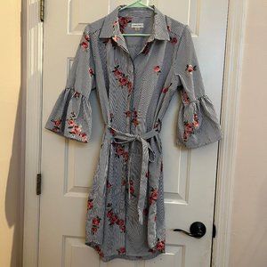 Calvin Klein Floral Button Down Dress